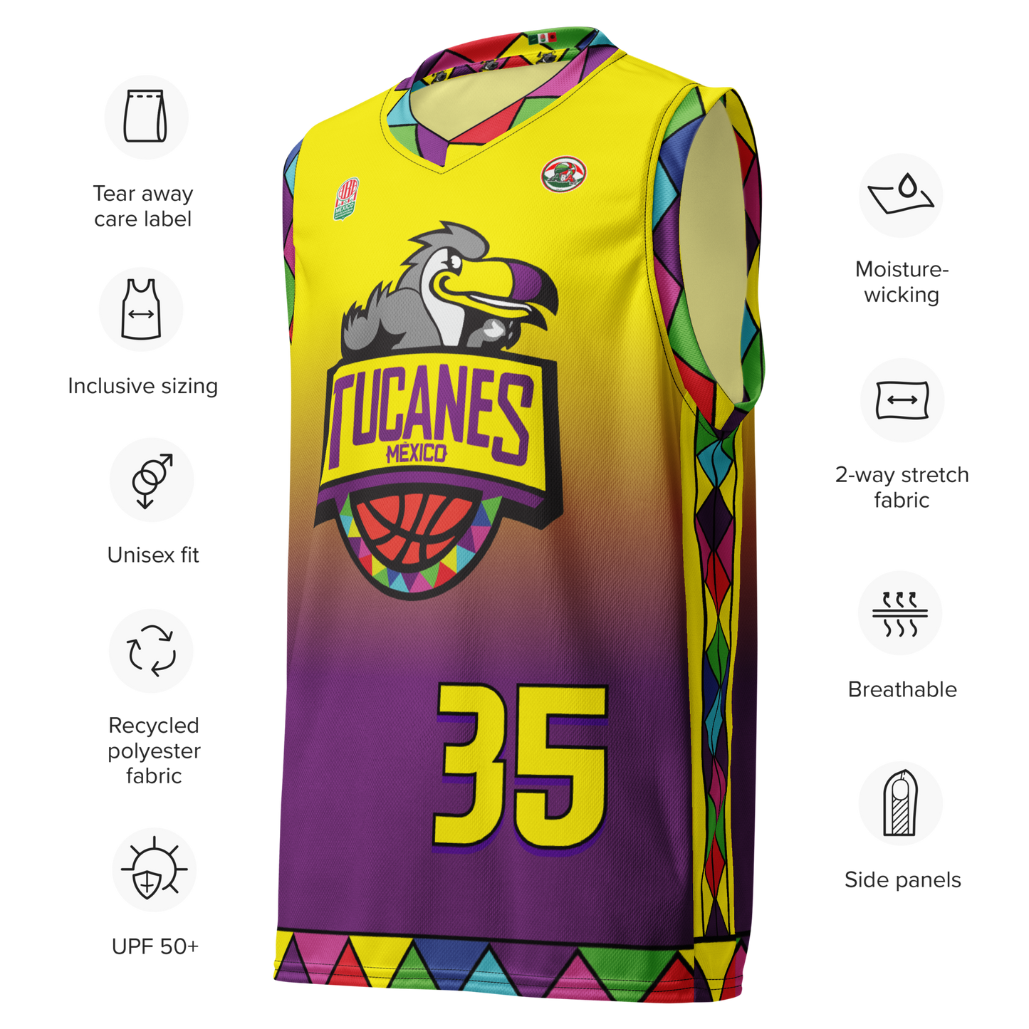 Frank Scott #35 Tucanes MX Basketball Jersey - Sunset Special Limited Edition!