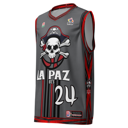 The La Paz Piratas Basketball Team's Grey Special Edition Jersey