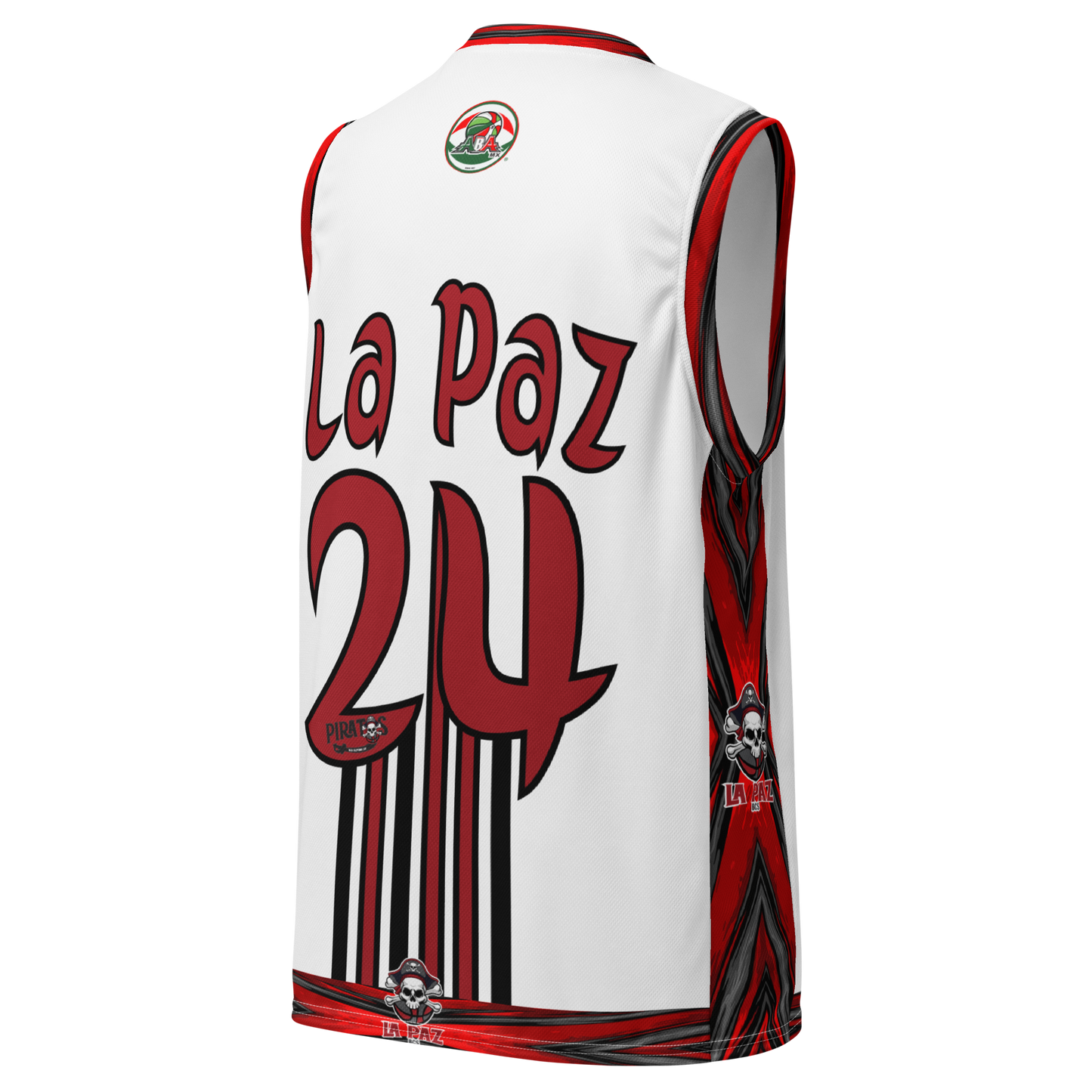 abamx Store The La Paz Piratas Basketball Team's White Home Jersey XL