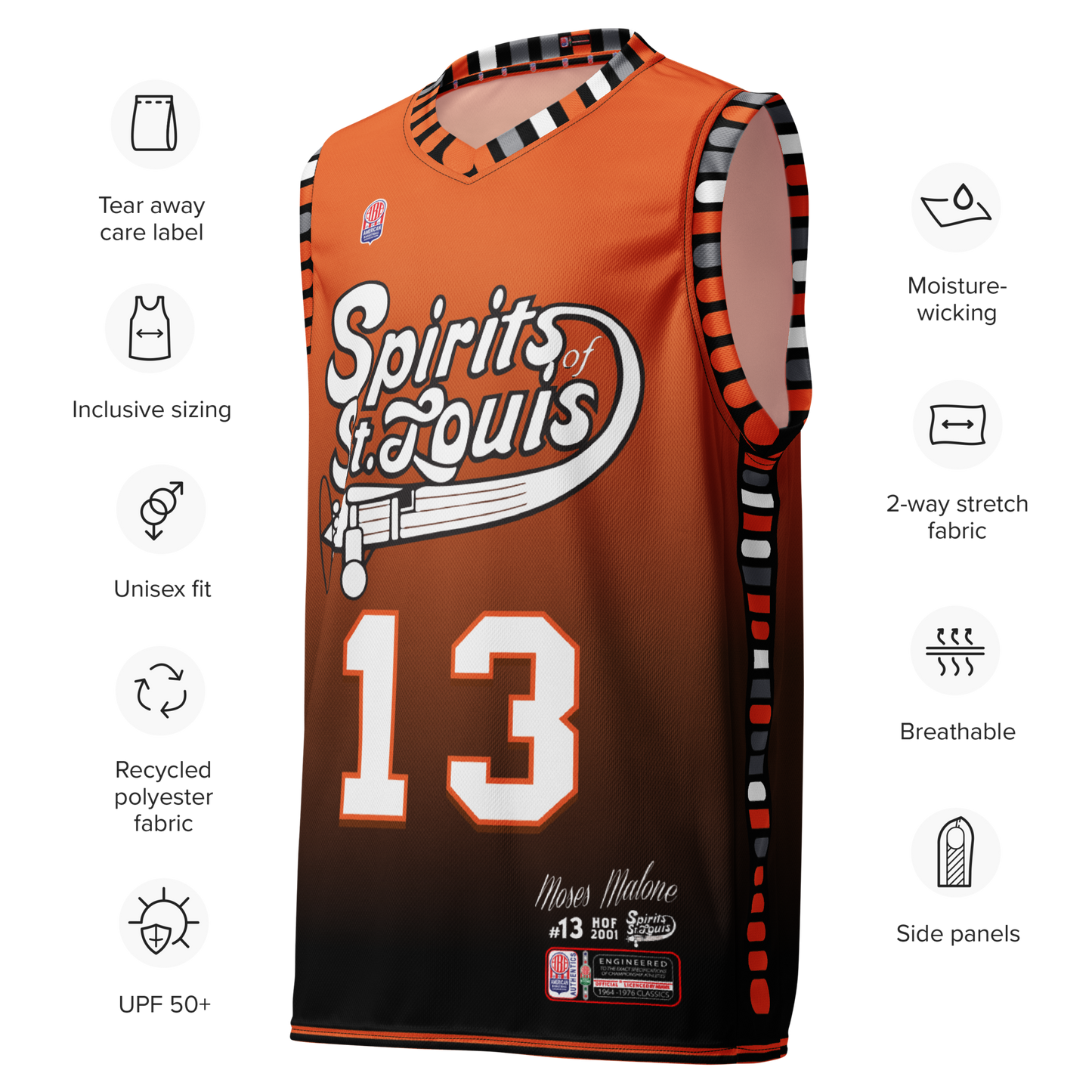 Limited-edition Moses Malone #15 jersey